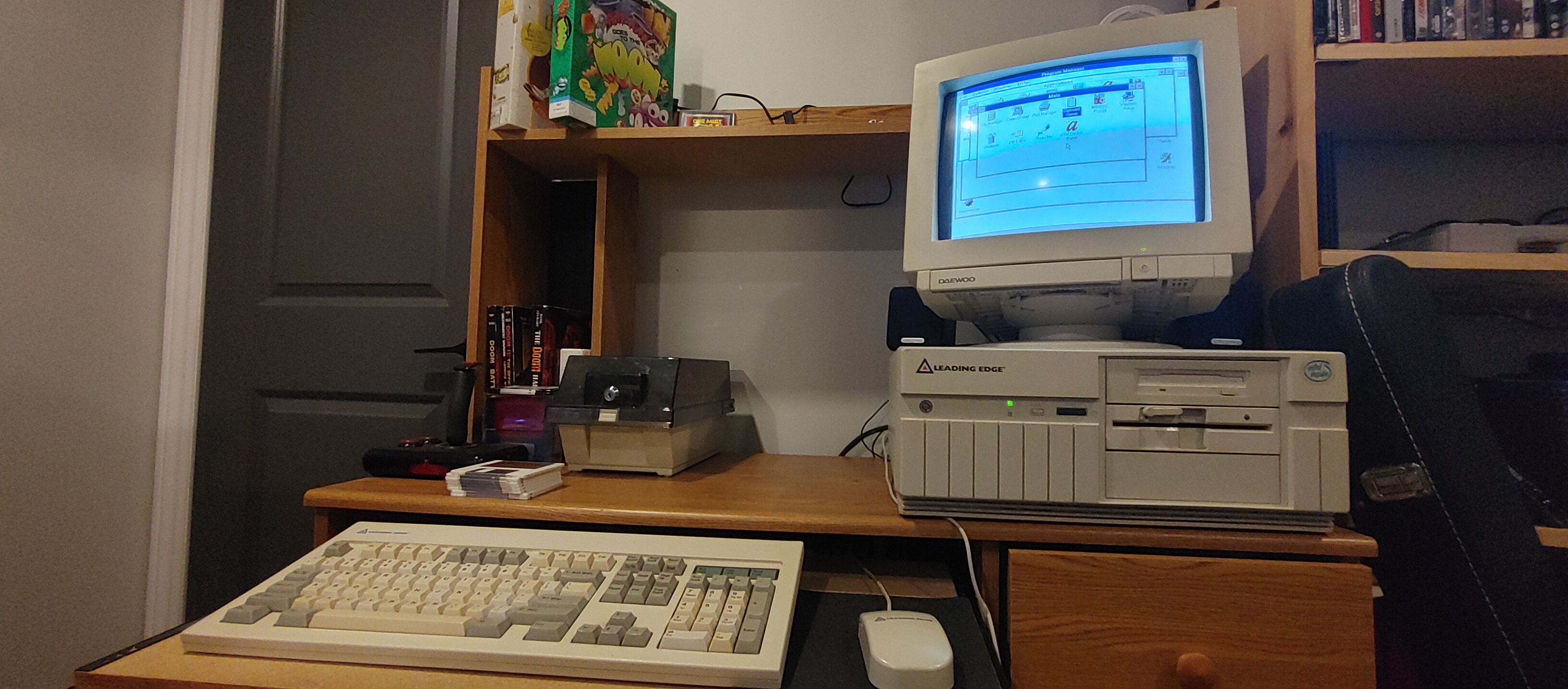 Vintage computer gaming setup