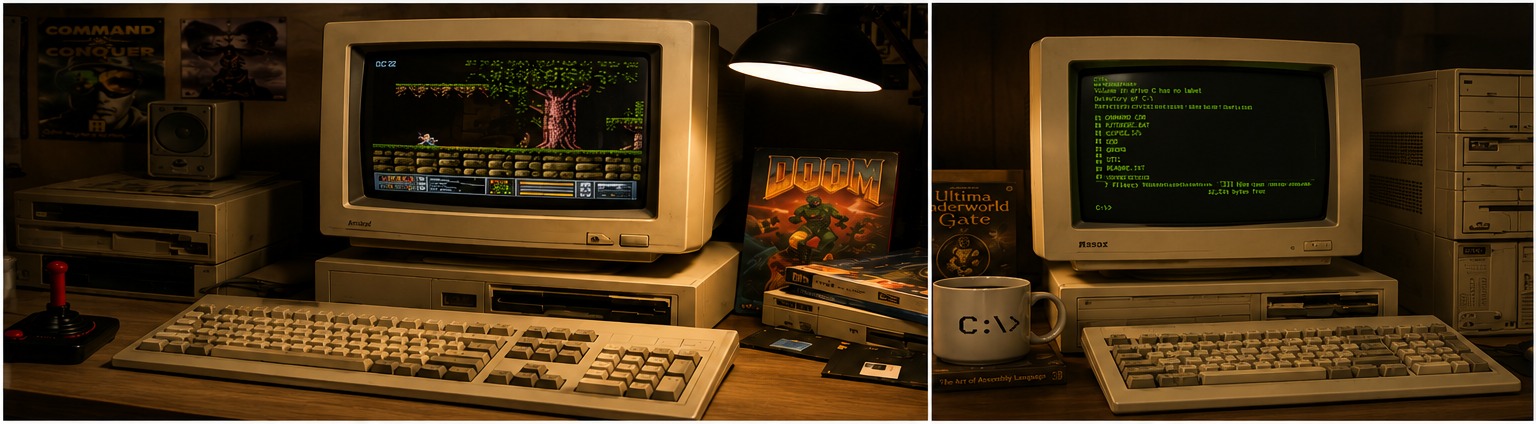 Retro computer setup